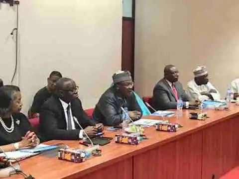 INEC Chairman, Prof. Mahmood, Presents 2019 INEC Budget To Senate (Photos)